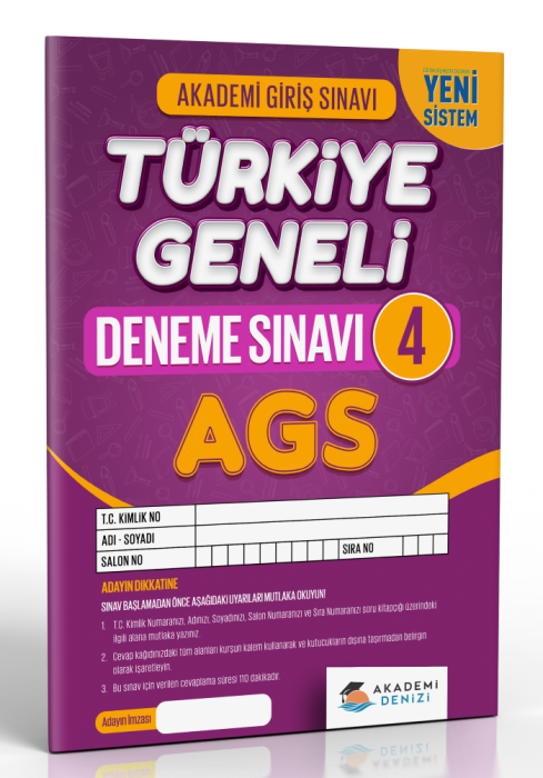 AKADEMİ DENİZİ KPSS AGS TG4 - 2025-26